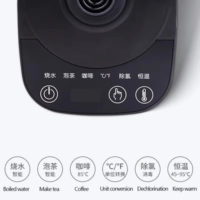 Electric Kettle 800ml Gooseneck Hand Brew Coffee Pot Thermo Pot 304 Stainless Steel Teapot Smart Temperature-Control Water Jug