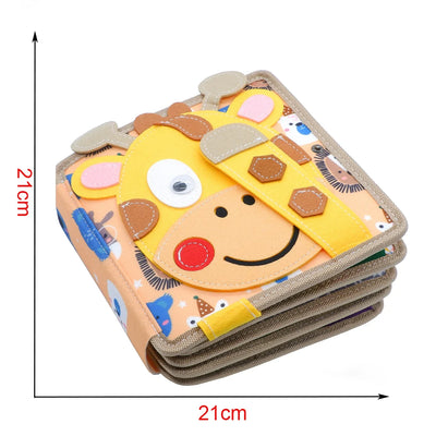 Montessori Giraffe Busy Book, Children Shape Toys, Fine Motor Skills Knowledge Developing Educational Toys, Sensory Busy Book