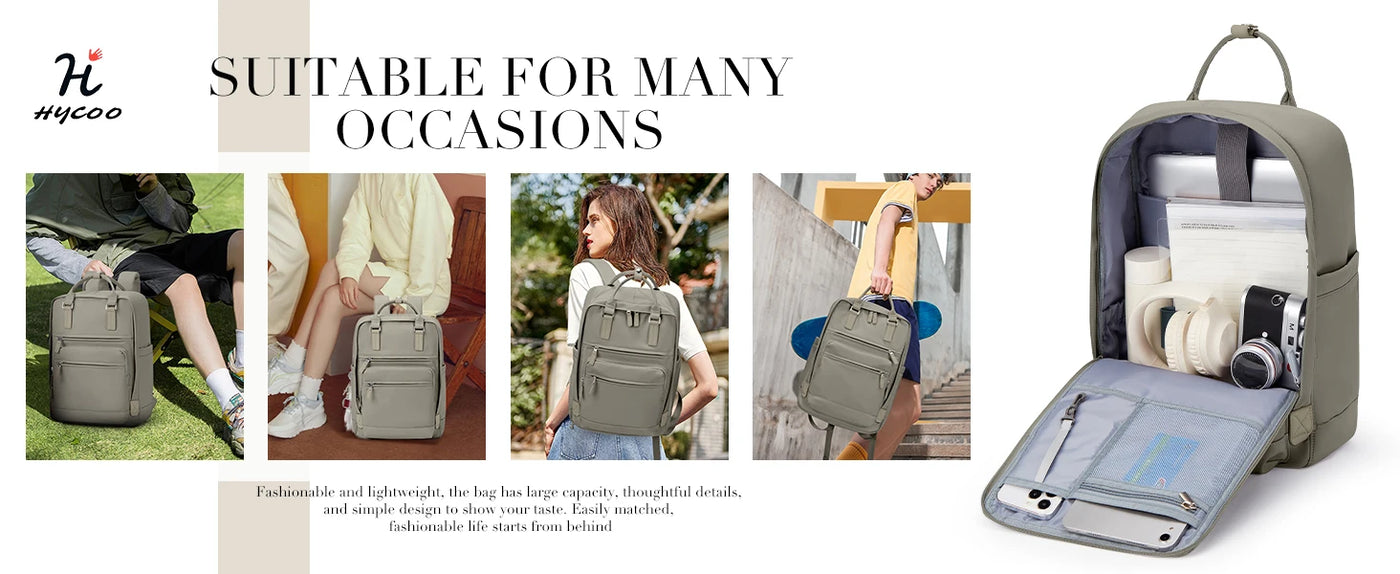 Girl's School Bag Laptop Backpacks Women's Commuter Nylon Informal Backpack, Casual Youth School Bookbag 2024 College Backpack