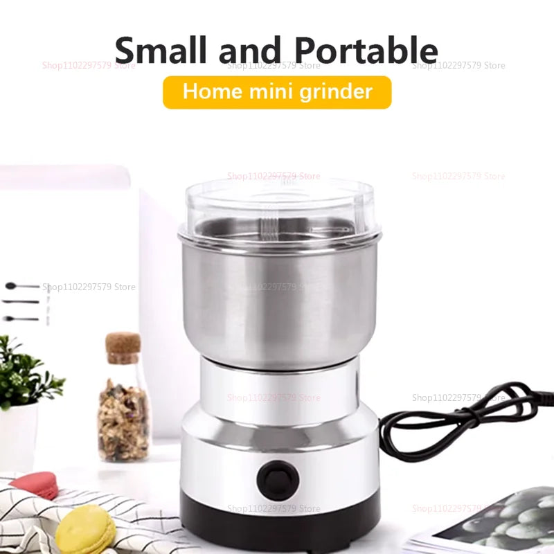 2025 Electric Spice Pepper Coffee Grinder 4-Blade Mini Grain Grinder 300ml Ultra-Fine Baby Food Mill Kitchen Household
