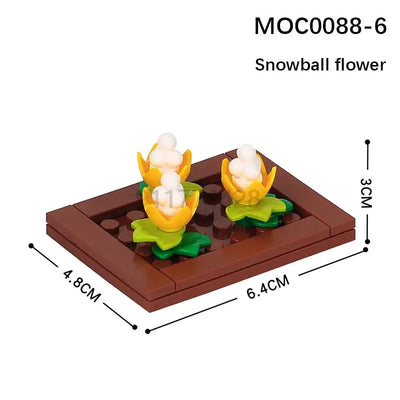 MOOXI City farm MOC Parts Figures Building Blocks Set Plant Tree Leaf Flower Grass Garden Model Friends Bricks Toys For Children
