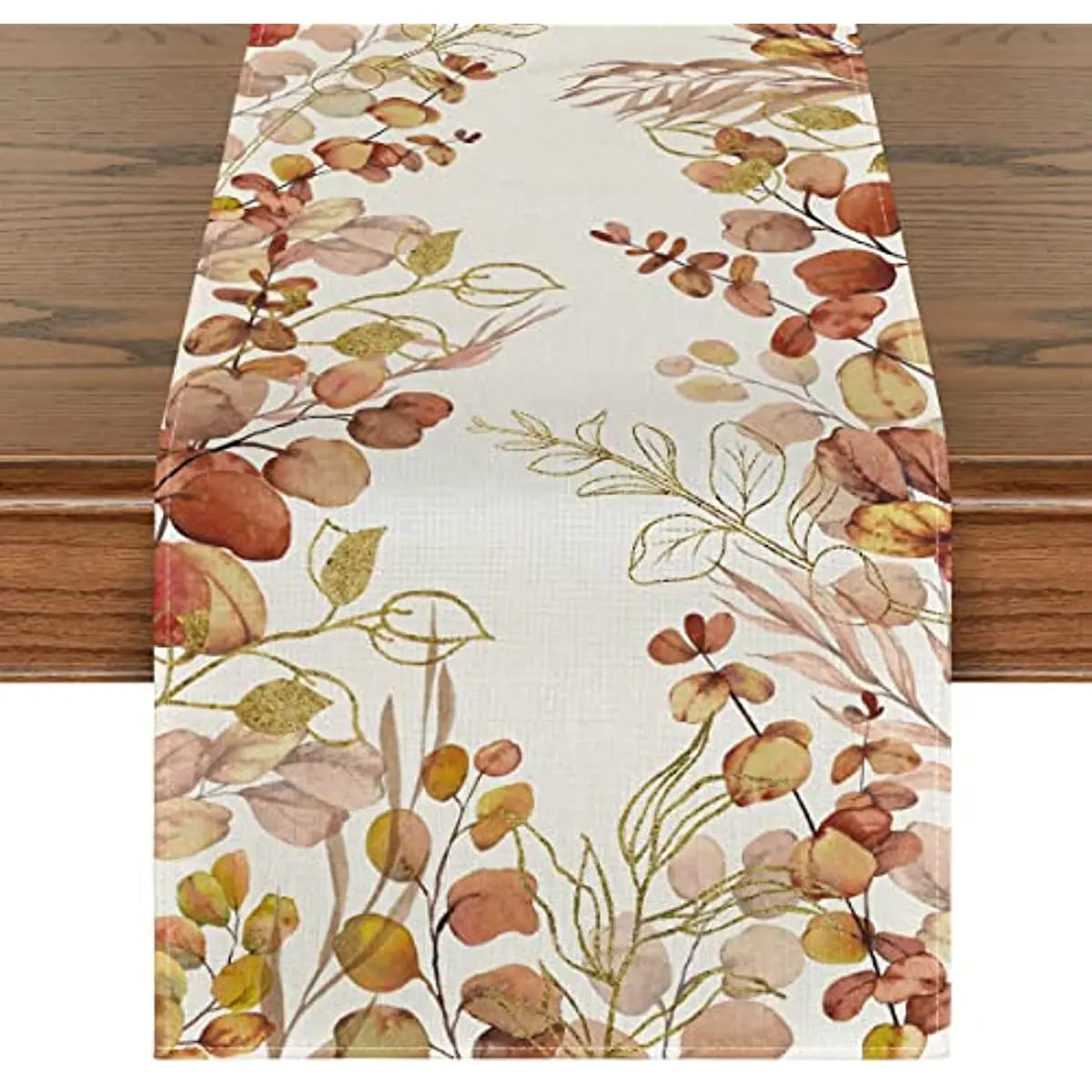 Floral Linen Table Runners Thanksgiving Wedding Table Decoration for Kitchen Decor Home Party Table Runner Coffee Table Decor