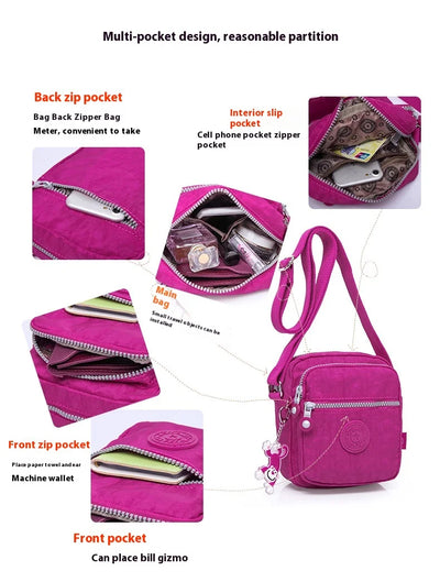 TEGAOTE High Quality Waterproof Men Women Shoulder Messenger Bag Cross Body Phone Purse Lightweight Blue Black Red Purple