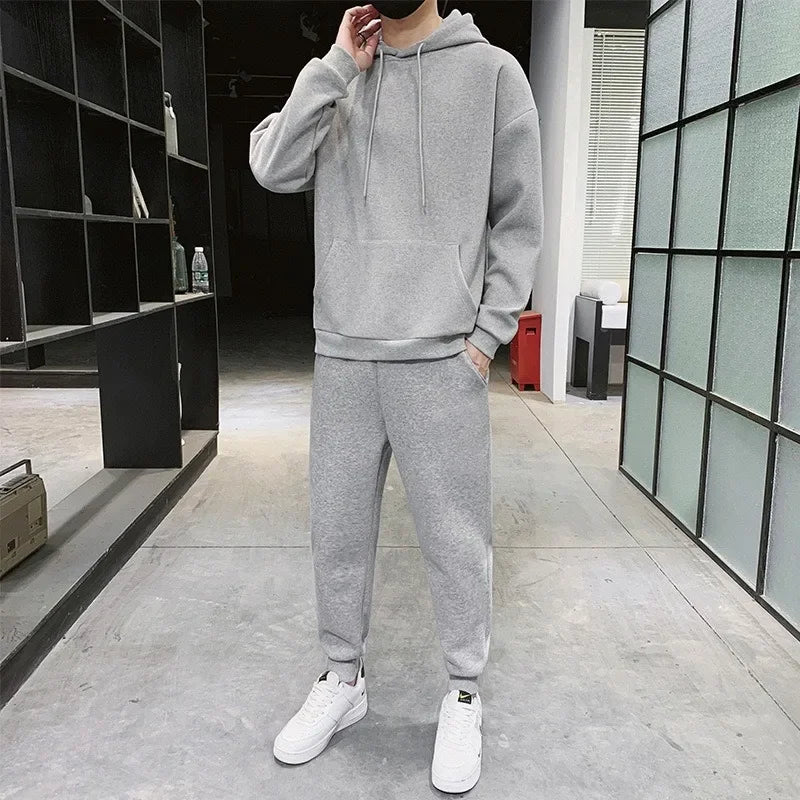 Men's clothing, sporty casual set, for spring and autumn 2025, new style, long-sleeved top and pants, two-piece set, matching - The world bestselling 
