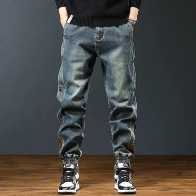 Men's clothing spring and autumn high quality fashion brand relaxed-fit casual overalls pants toe handsome all-match jeans - The world bestselling 