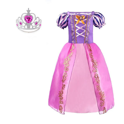 Rapunzel Dress for Girls Cinderella Belle Dress Up Fantasy Children Birthday Party Princess Costume Kids Halloween Clothes - The world bestselling 