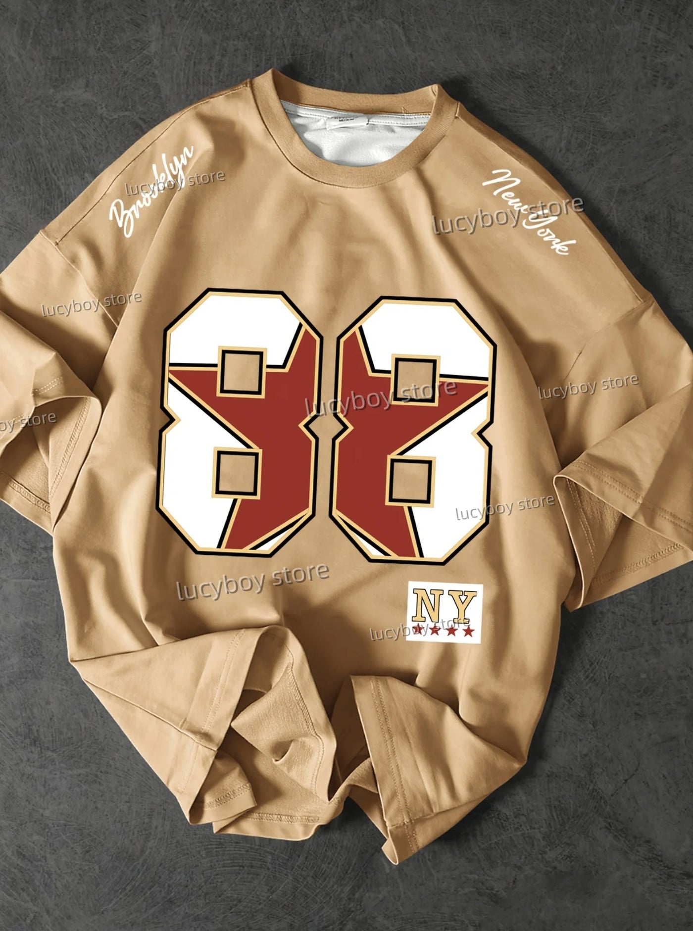 Sportwear Jersey TEE  Men NO.88 Printed Short Sleeve T Shirt Man O Neck Racing Football Tee Vintage Casual Tops Men Clothes - The world bestselling 