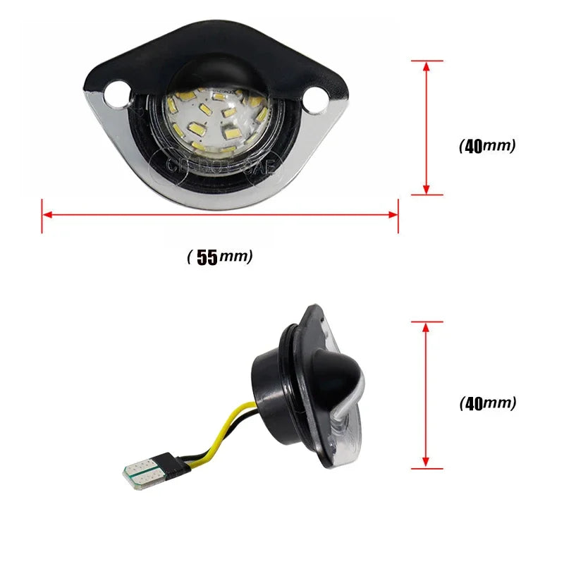 For Ford Mustang GT 1994 1995 1996 1997 1998 1999 2000 2001 2002 2003 2004 Xenon White LED Car License Plate Number Lights 12V