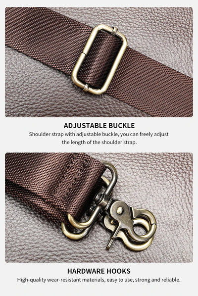 Men's Briefcase Leather Large Capacity Computer Business Shoulder Crossbody Bag Casual Cowhide Handbag For Men