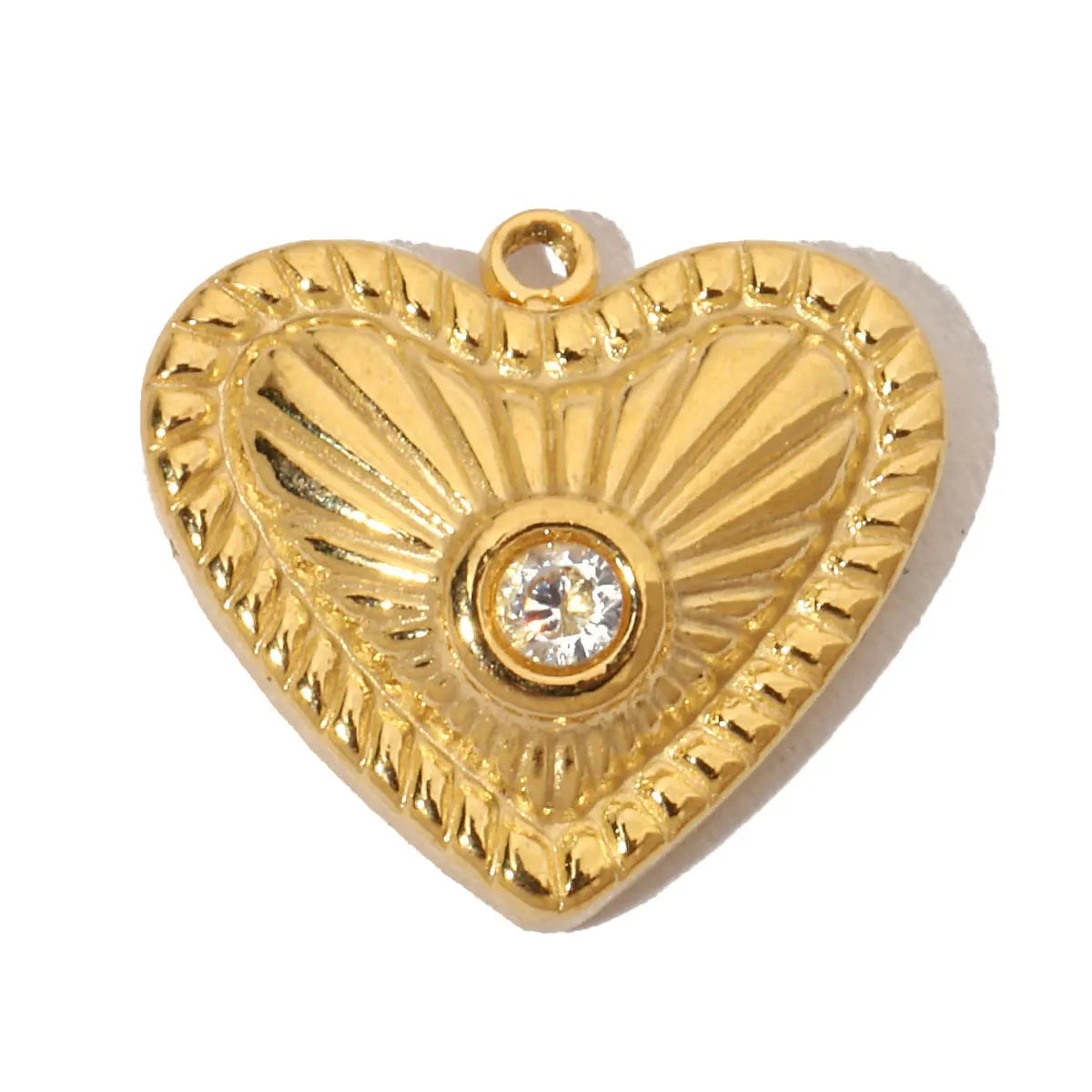 3pcs/Lot French Antique Stone Heart Stainless Steel Bracelet Diy Charms Women Love Necklace Pendant Lock Jewelry