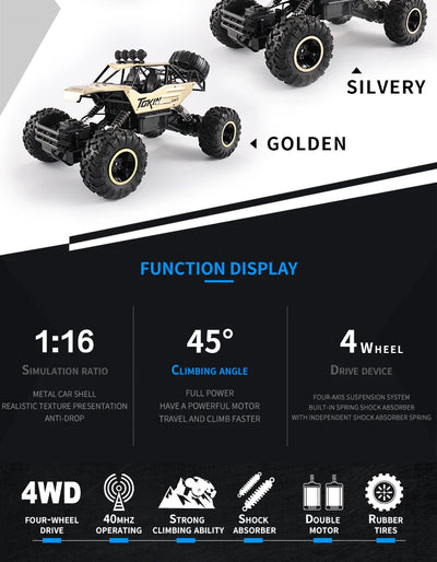 New 4WD RC Car 1:12 Off Road 4x4 Remote Control Cars Radio Buggy Truck Racing Drift with Led Lights Toys Gift for Children Adult