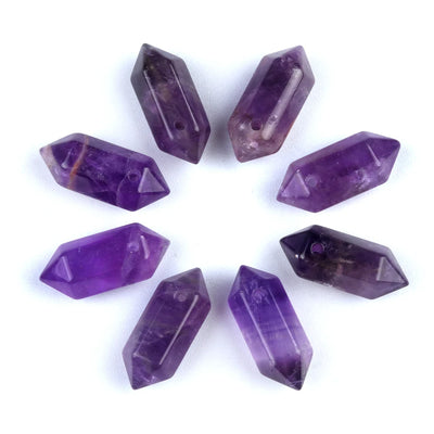 Hexagonal Natural Stone Crystal Tiger Eye Stone Opal Pendant Beads Jewelry Making DIY Necklace Earrings Accessories Gifts