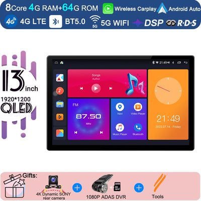 13.3 Inch Android 15 For Seat Leon 3 MK3 2012-2020  Car Radio 5G wifi Stereo Multimedia Player GPS Navigation 1920*1200