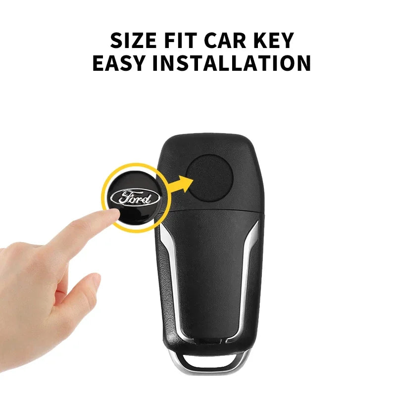 New Car Remote Control Emblem Logo Key Sticker For Ford Raptor Fiesta Focus 2 3 4 Mondeo Ecosport Mustang Fusion Accessories