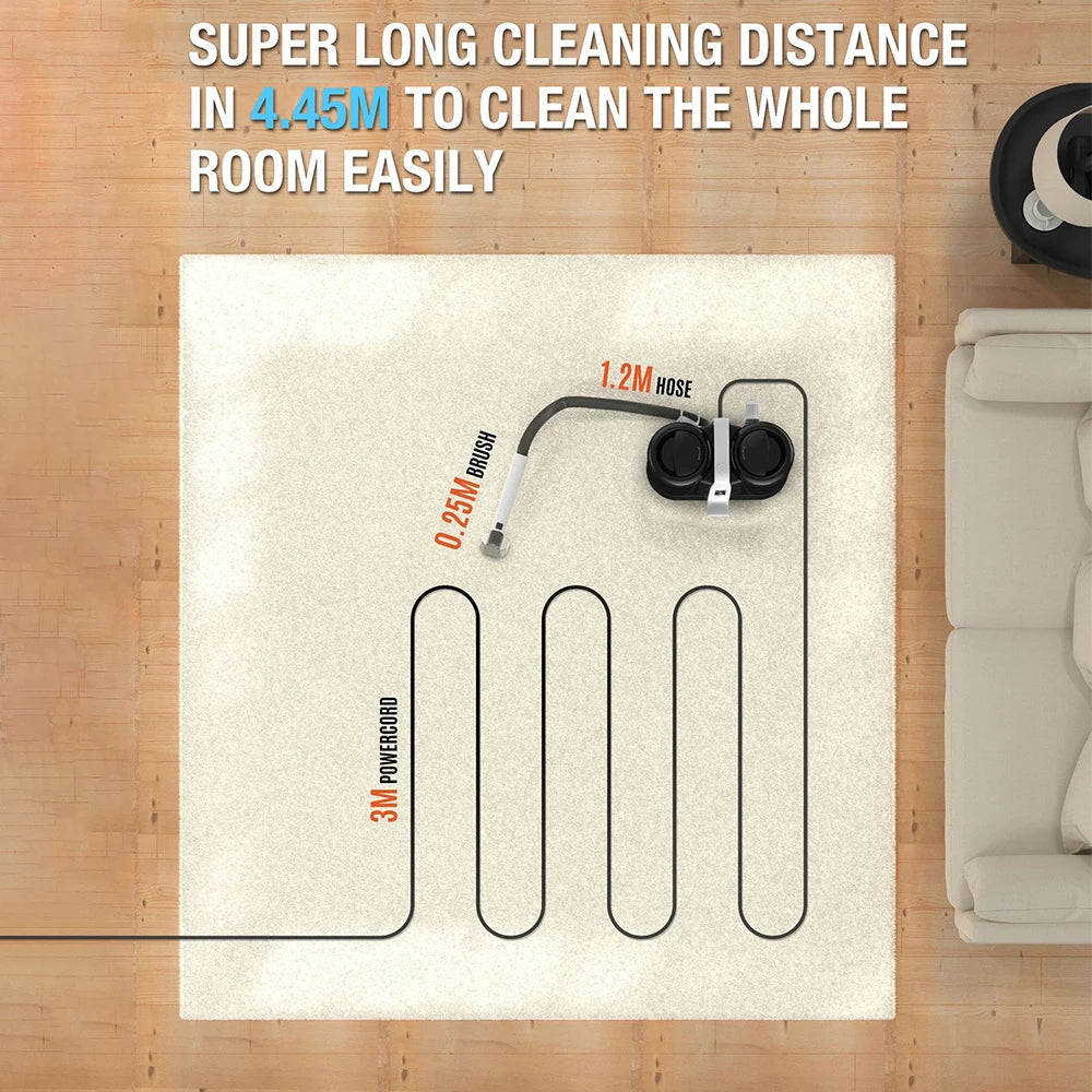 Handheld Carpet Cleaner 600W 15KPa Portable Spot Cleaner for Car Sofa Pet Hair Spray Suction Upholstery Integrated Clean Machine