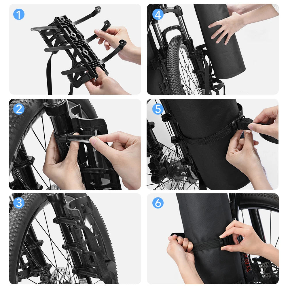 3L/7L Bike Fork Bag Waterproof Roll Top Dry Bag Bicycle Fork Bag Cycling Pack Bike Pannier New bicycle bag 2024