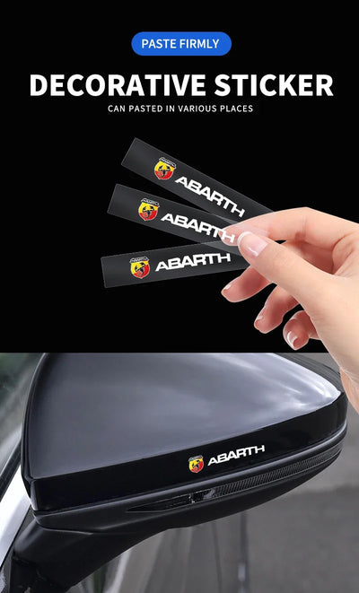 3D Metal Car Interior Dekoration Stickers Badges Auto Styling Decals For Abbas Abarth Punto 124/125/500 Stilo Ducato Car