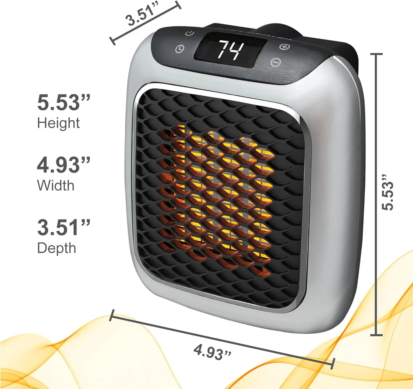 2025 New Small Upgraded Mini Space Heater | 800W Energy Saving | 3S Fast Heating for Home Office | Quiet Hot Air Blower