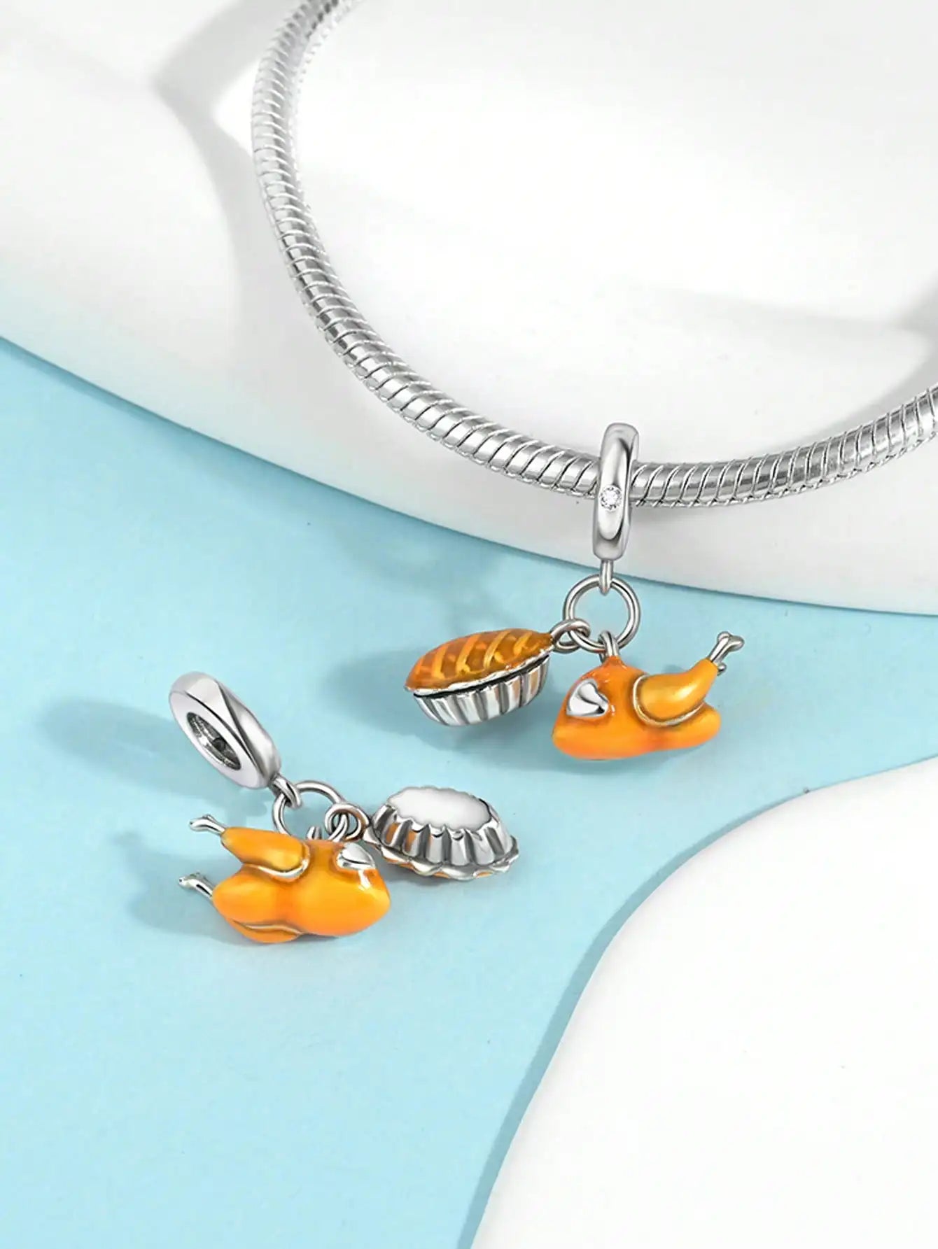 Cute little bear mouse  snowman Beads Charm Silver Plated Fit Charms Silver 925 Original Bracelet for Jewelry Making DIY Charm