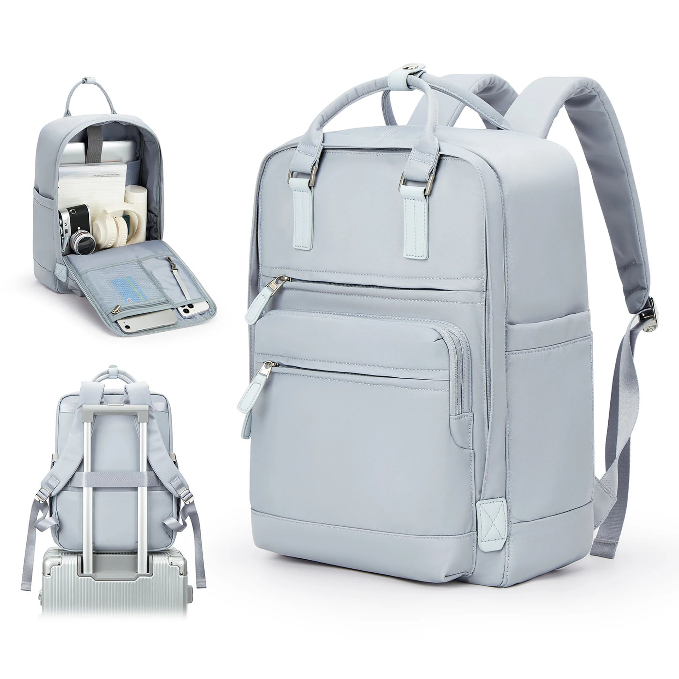 Girl's School Bag Laptop Backpacks Women's Commuter Nylon Informal Backpack, Casual Youth School Bookbag 2024 College Backpack