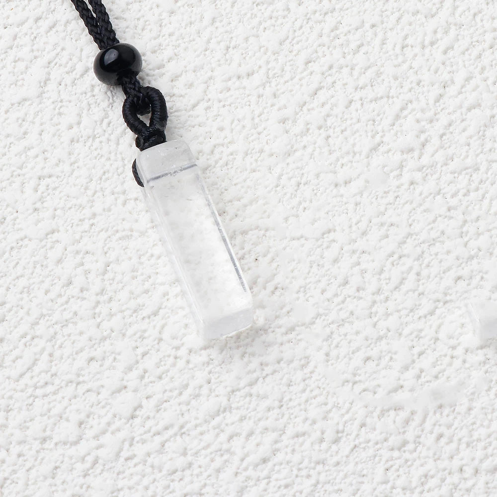 1PC Natural Stone Amethyst Rectangular Pendant Charms DIY Necklace Jewelry Accessories