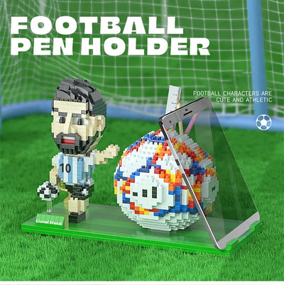 2022 Football Player Model Mini Size Building Blocks Creative DIY Pen Holder Mobile Phone Holder Bricks Toys For Children Gifts
