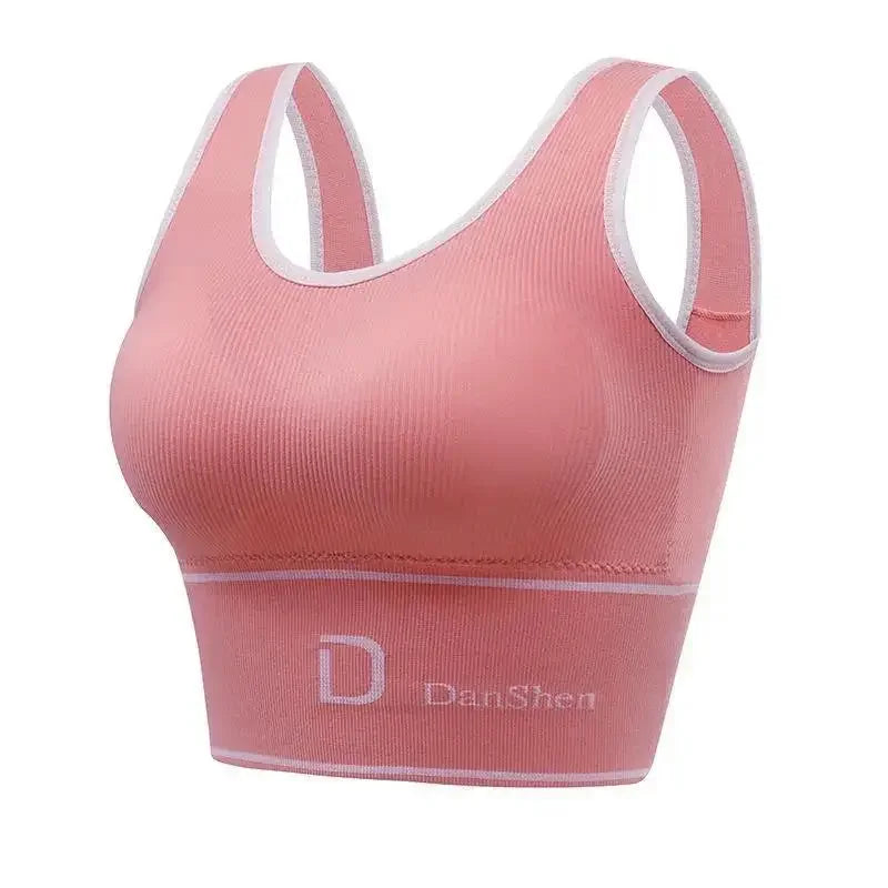 Sports Vest Women Gather Without Steel Ring Shockproof Underwear, Tube Top, Outer Wear, All-match U-shaped Beautiful Back, Big - The world bestselling 