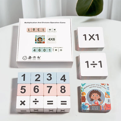 Montessori Wooden Double Player Multiplication and Division Game Kids 24 Point Game Teaching Aids Educational Toys For Children