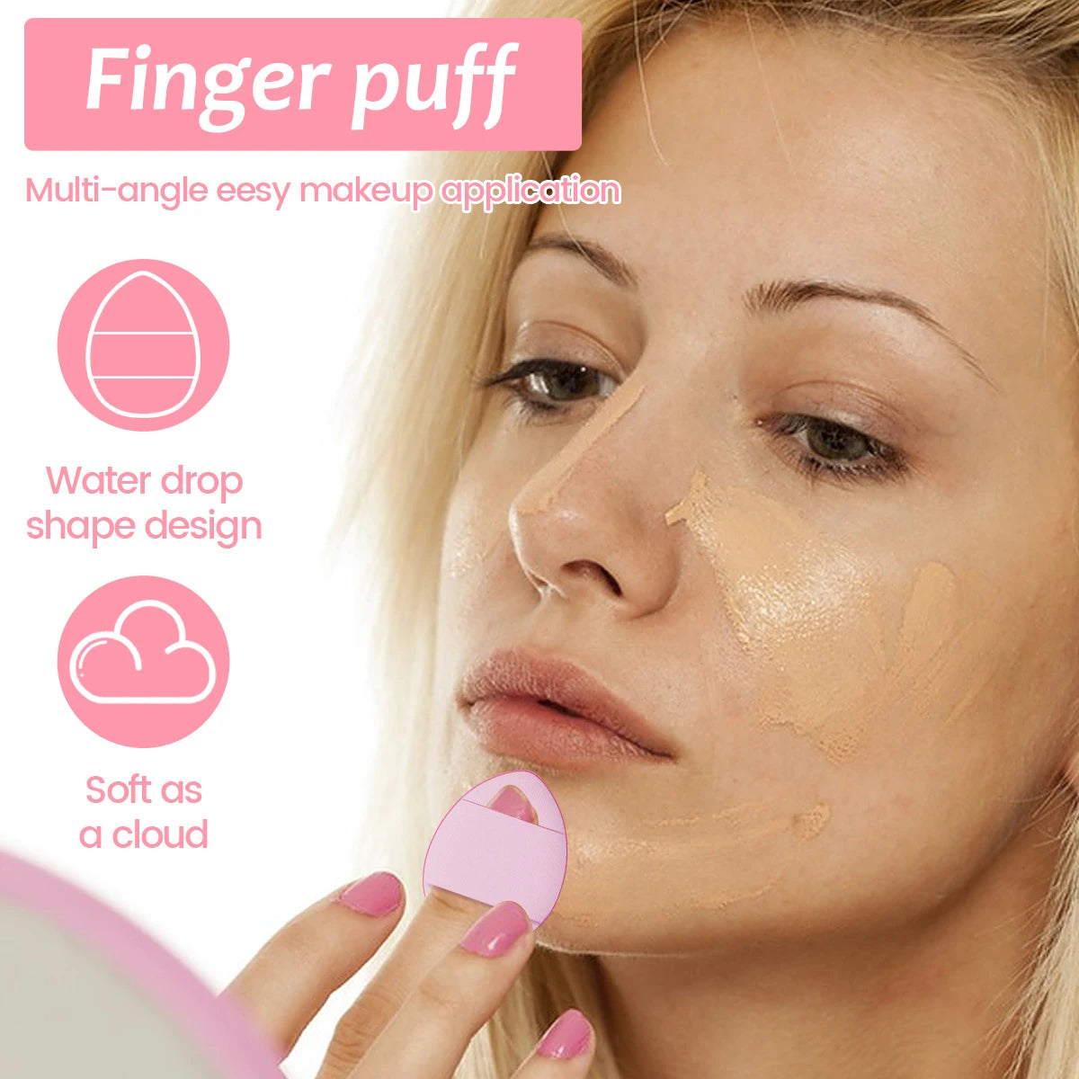 MAANGE 27pcs Makeup Tools Kit 20pcs Foundation Contour Blush Brush Set with Triangle Powder Puff Makeup Remover Puff Travel Bag