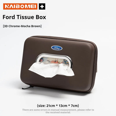 Car 3D stereoscopic tissue box seat backrest Sun visor tissue box For Ford Mondeo Focus Explorer Ranger Fiesta Kuga Raptor Edge