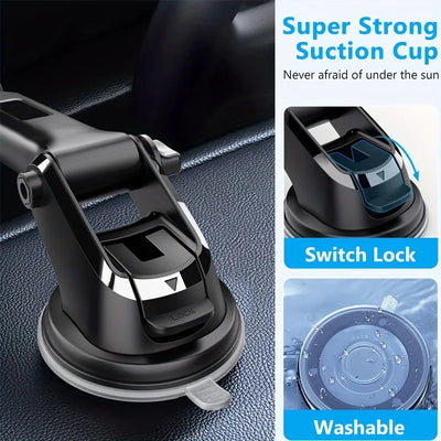 Car Phone Holder for Cars, Suction Cup Style Air Vent Navigation Bracket, Mounting Clip for Inside the Car