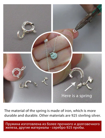 ASHIQI Natural Freshwater Pearl 925 Sterling Silver Necklace Fine Jewelry for women