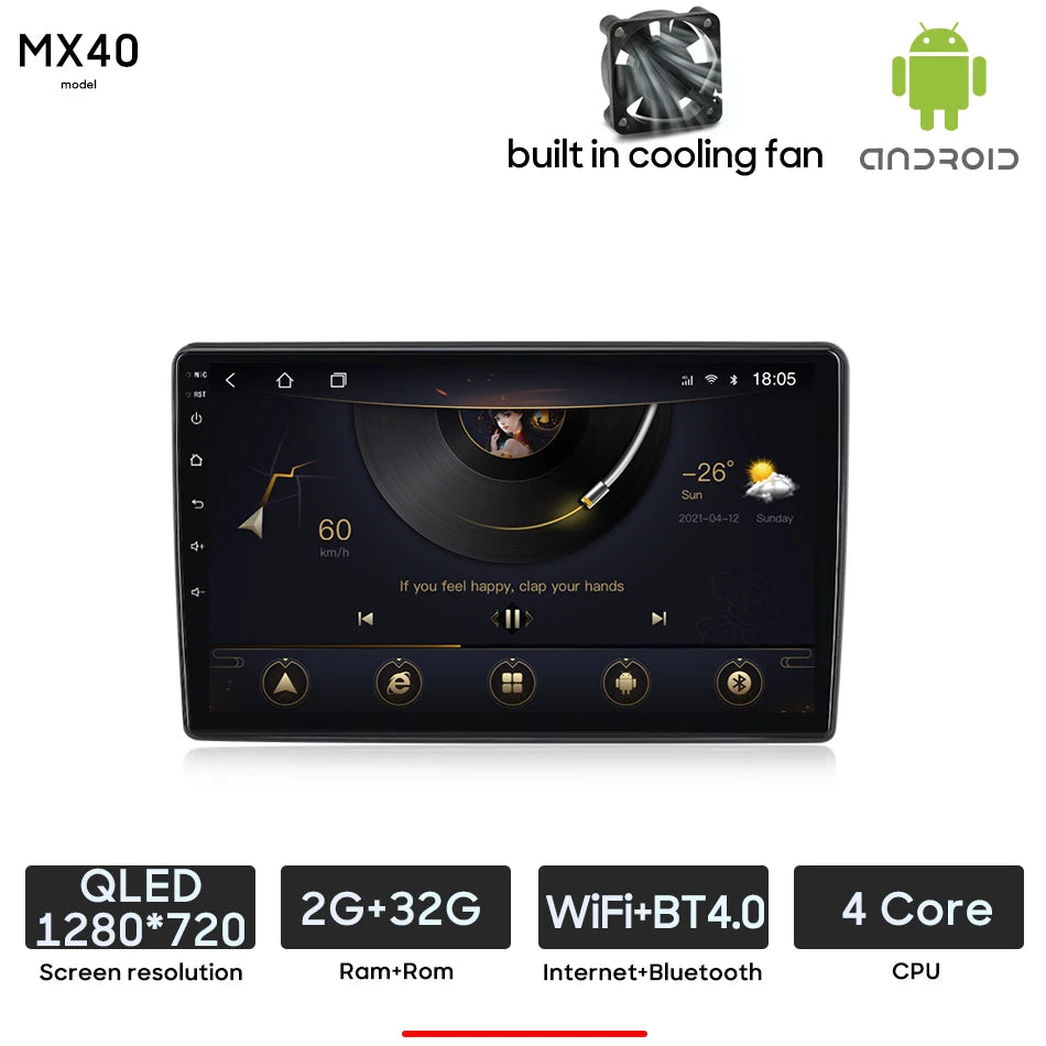 Android 15 For Citroen C2 C3 2001 2003 - 2010 GPS Navigation Multimedia Player Radio Stereo Wireless CarPlay Auto Wifi No 2din