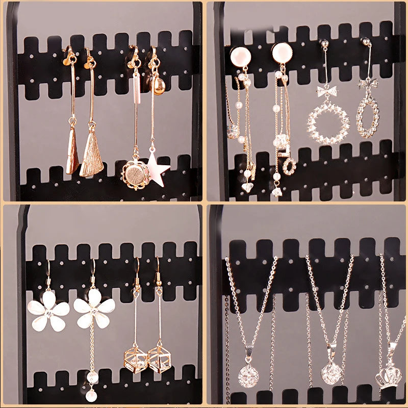 Foldable Earring Stud Display Stand Necklace Jewelry Stand Stand Earring Storage Rack Fan Panel Display Storage Box