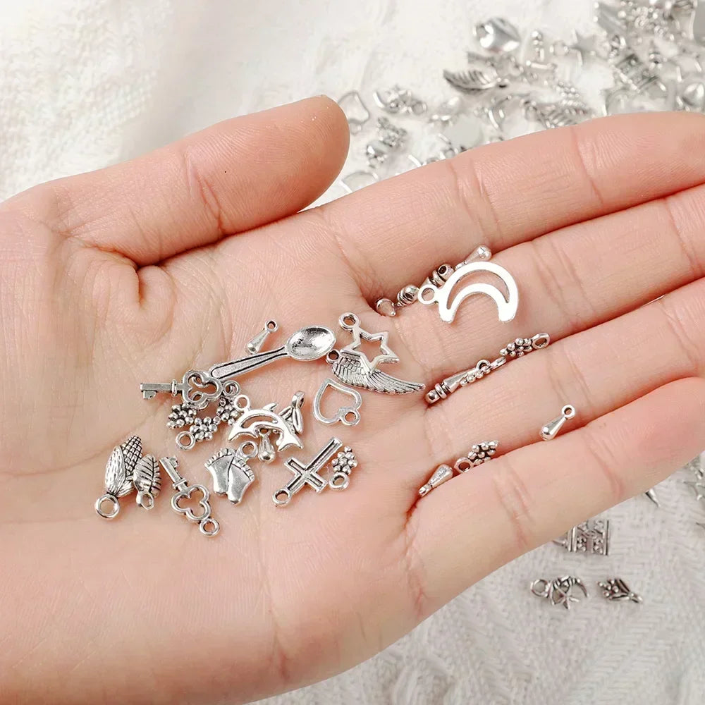 100/500pcs Tibetan Silver Mixed Pendant Animals Charms Beads for Jewelry Making Bracelet Earrings Necklace DIY Craft Art Charms