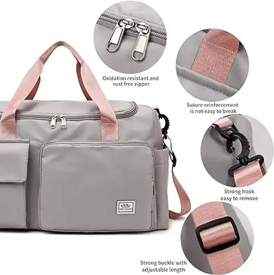 Disney Stitch Carry on Travel Bag Oxford Waterproof Sport Gym Tote Bags Large Capacity Weekender Duffle Luggage Portable Storage