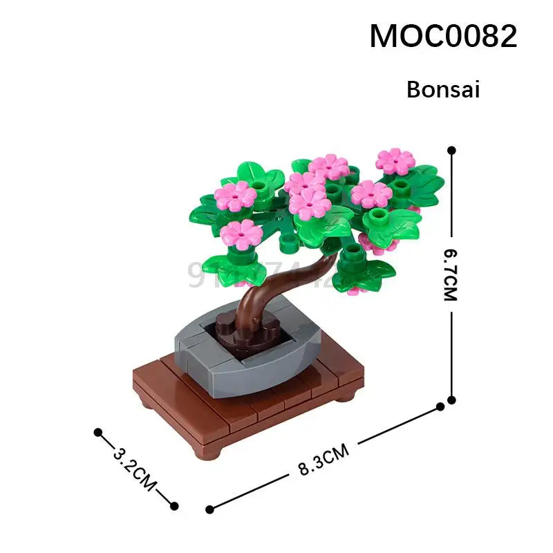 MOOXI City farm MOC Parts Figures Building Blocks Set Plant Tree Leaf Flower Grass Garden Model Friends Bricks Toys For Children