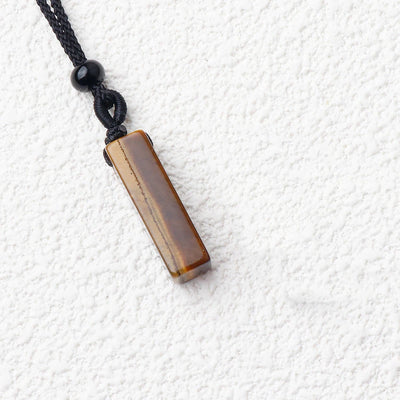 1PC Natural Stone Amethyst Rectangular Pendant Charms DIY Necklace Jewelry Accessories