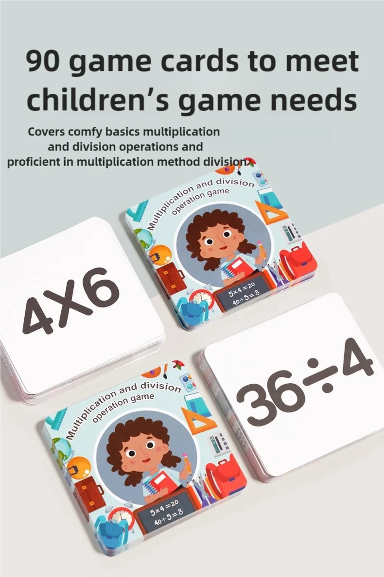 Montessori Wooden Double Player Multiplication and Division Game Kids 24 Point Game Teaching Aids Educational Toys For Children