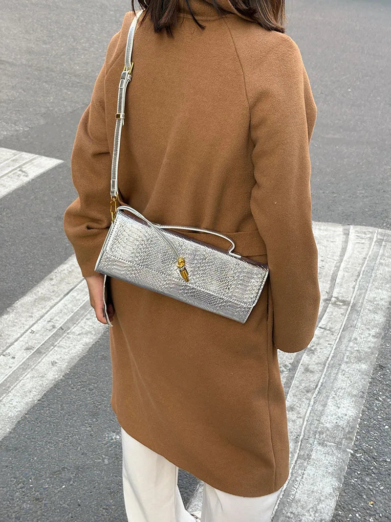 Large Capacity Women's Handbag Fashion Crocodile Pattern Square Bag Lady Purse Shoulder Messenger Bag Female Casual Tote Bag