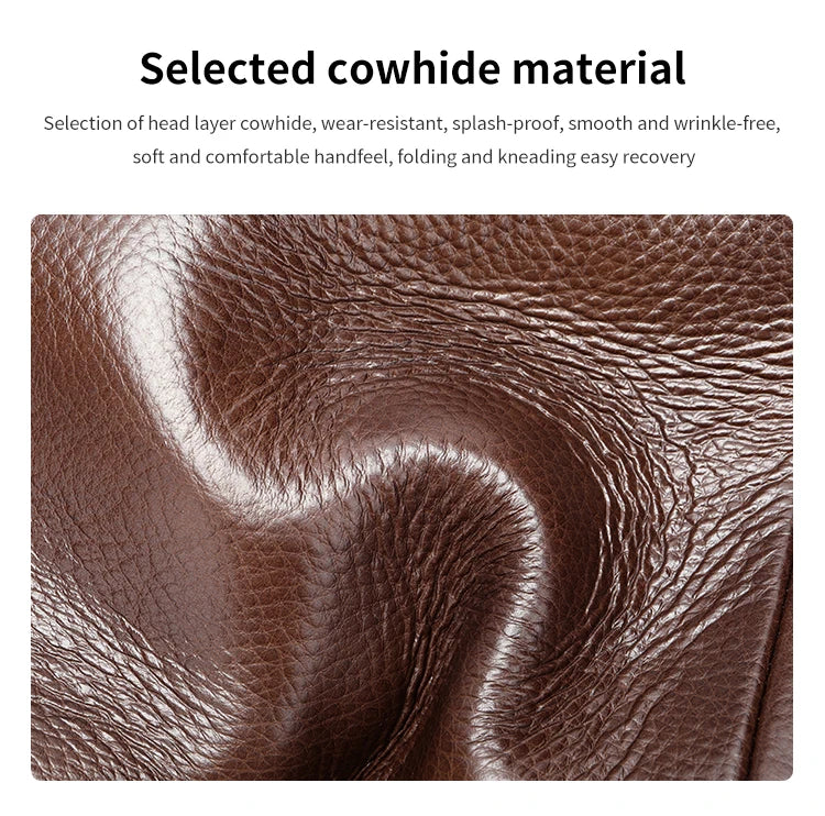 Men's Briefcase Leather Large Capacity Computer Business Shoulder Crossbody Bag Casual Cowhide Handbag For Men
