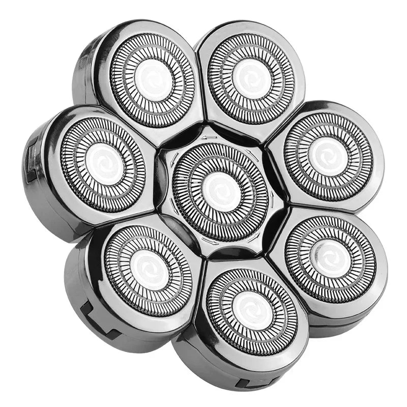 Universa 7 Heads Shaver Replacement Head for Head Shaver, and many Brands 8 & 6 & 5 Blades 9D Replacement Shaver