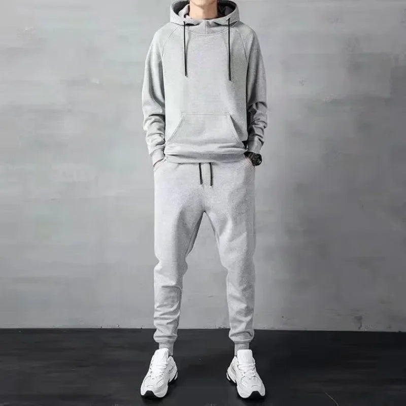 Men's clothing, sporty casual set, for spring and autumn 2025, new style, long-sleeved top and pants, two-piece set, matching - The world bestselling 