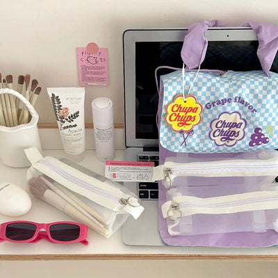 Ladies' Detachable Makeup Bag Women's Three in One Portable Folding Storage Handbag