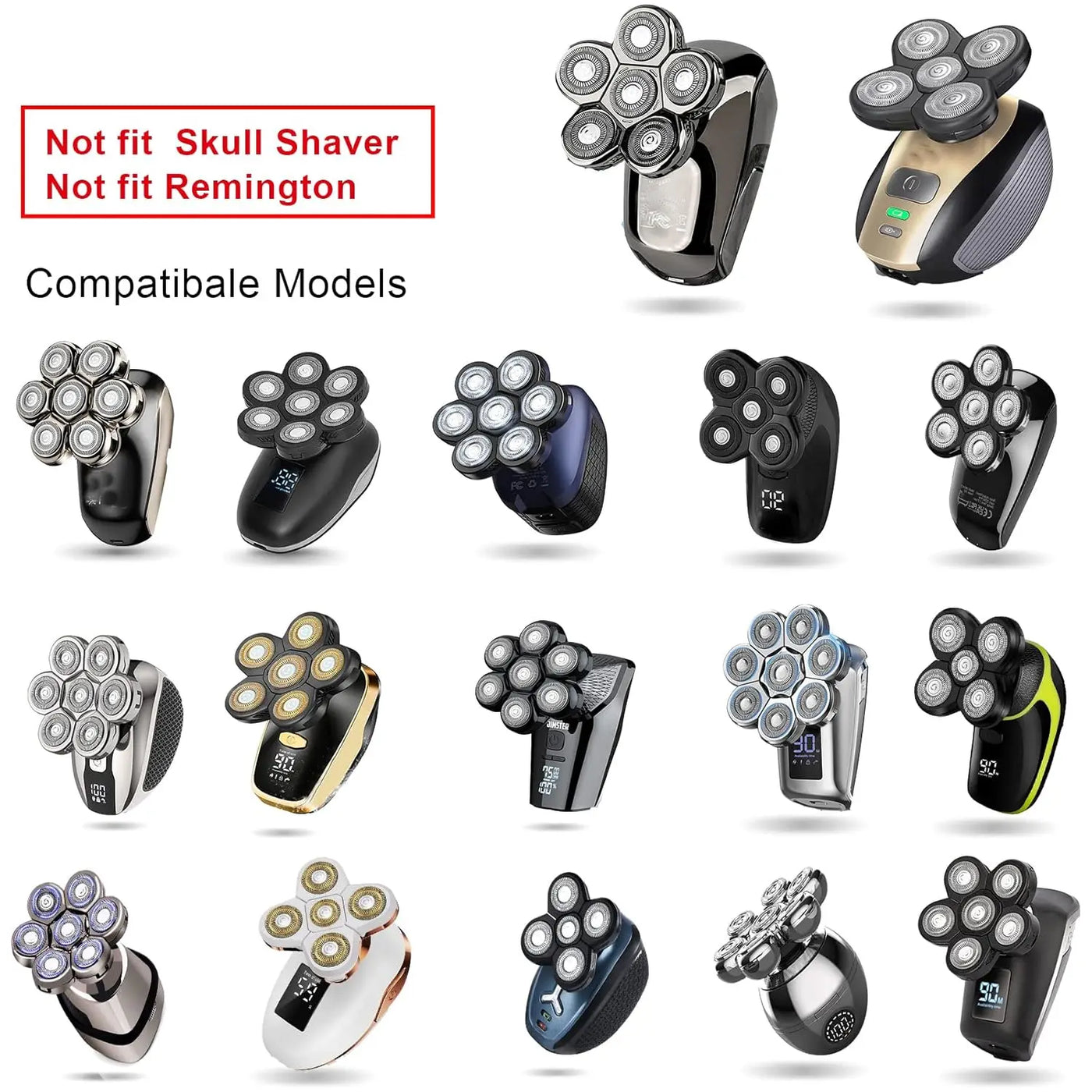 Replacement Head Blade 3D/4D/5D/6D/7D/8D/9D Cutter Floating Waterproof Shaver Electric Razor For Men