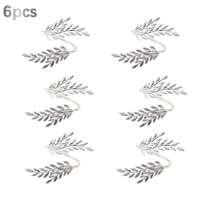 Gold Wheat Napkin Rings Metal Leaf Napkin Holder for Harvest Festival Fall Thanksgiving Dinner Party Table Decoration