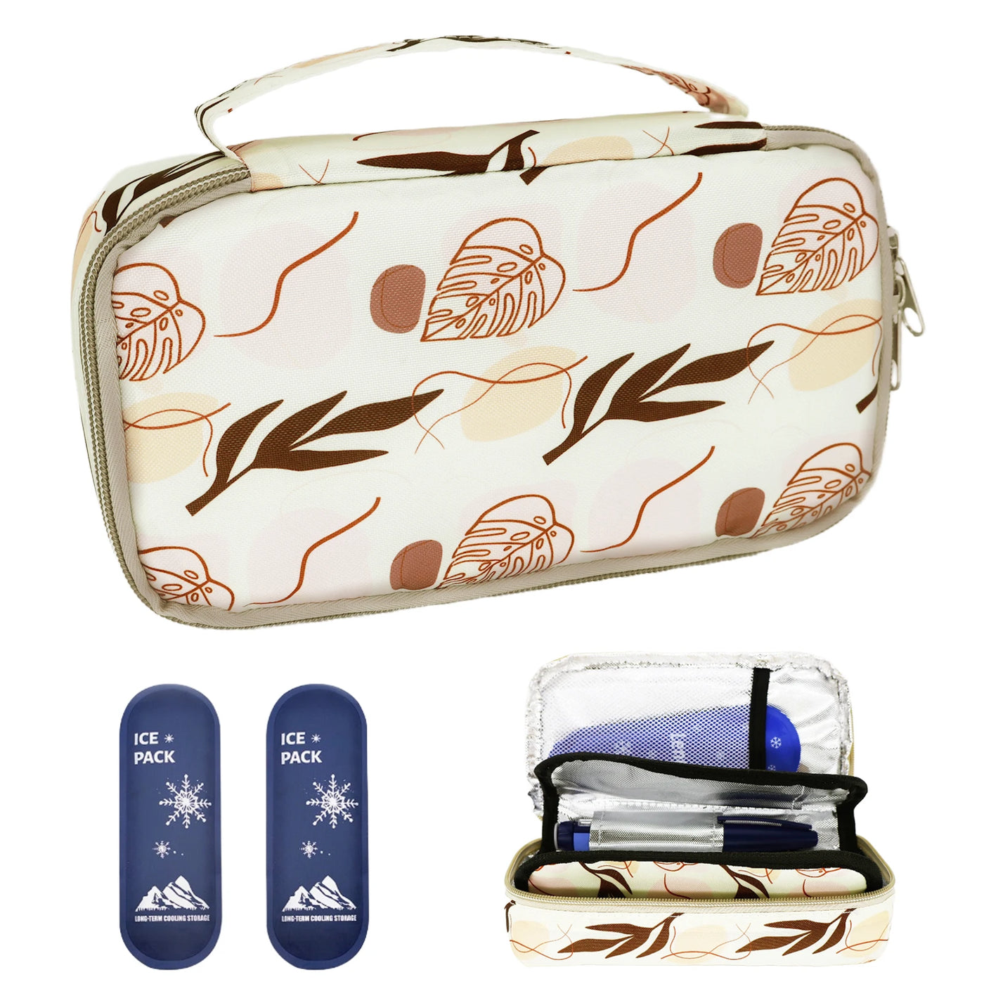 Large Portable Insulin Cooler Travel Bag - Lightweight, Durable Design for Outdoor Camping and Travel