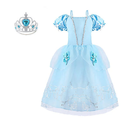 Rapunzel Dress for Girls Cinderella Belle Dress Up Fantasy Children Birthday Party Princess Costume Kids Halloween Clothes - The world bestselling 
