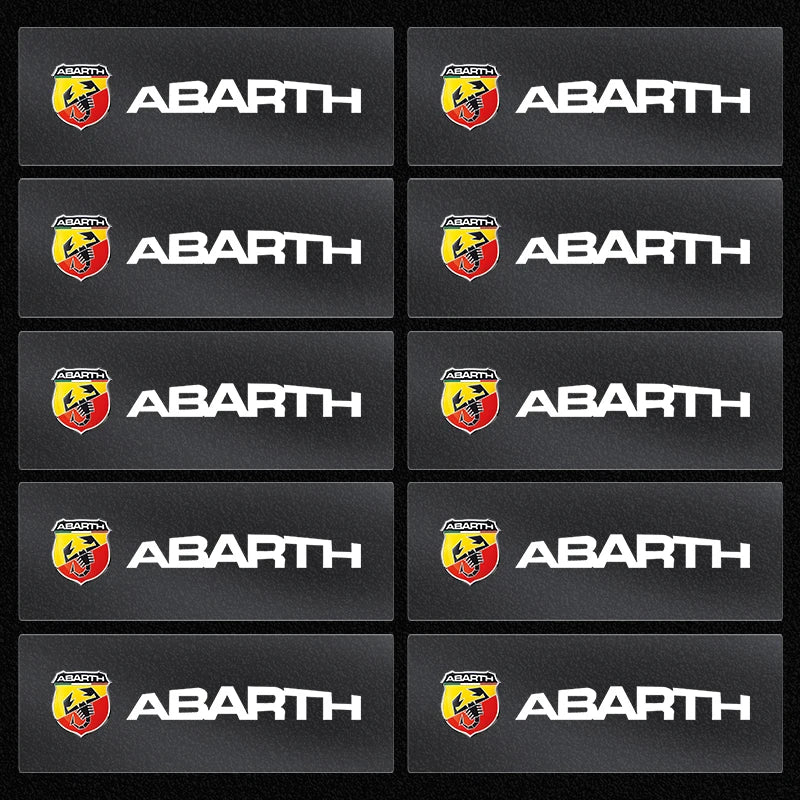 3D Metal Car Interior Dekoration Stickers Badges Auto Styling Decals For Abbas Abarth Punto 124/125/500 Stilo Ducato Car