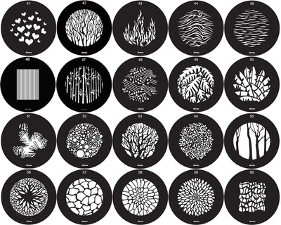 20PCS 86MM 66MM GOBO Bones Bar Heart Moon Skulls Bat Swing Halloween Interior Photo Wedding Portrait Children's Photography SA-P